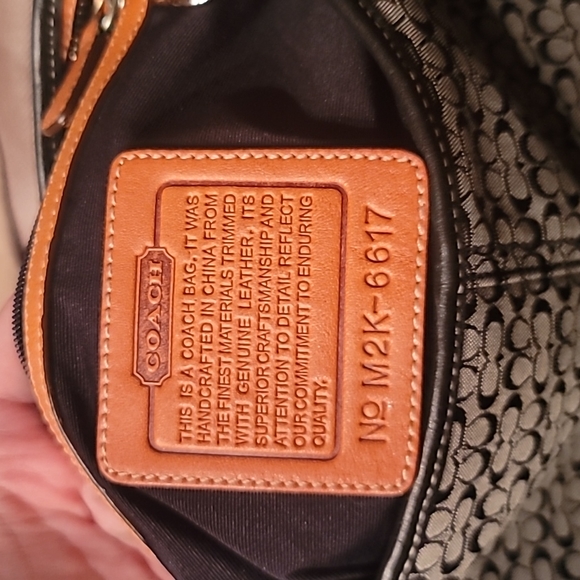 Coach Signature and Black Leather Hobo - Picture 5 of 6